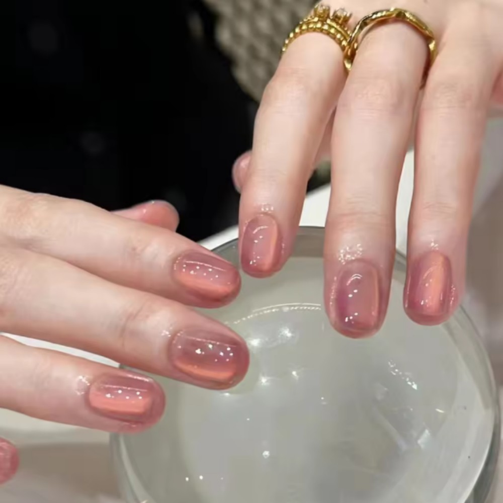 Nail Art Ombre Pink - 24개입 탈부착 가능한 웨어러블 네일 아트
