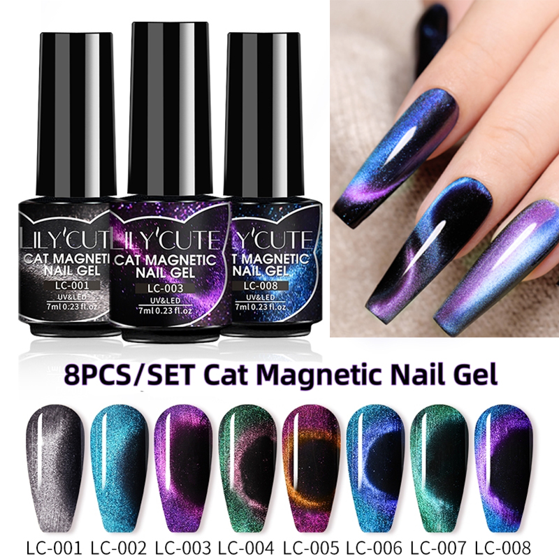 Nail Art Rainbow - 릴리큐트 7ML 9D 스타리 레인보우 갤럭시