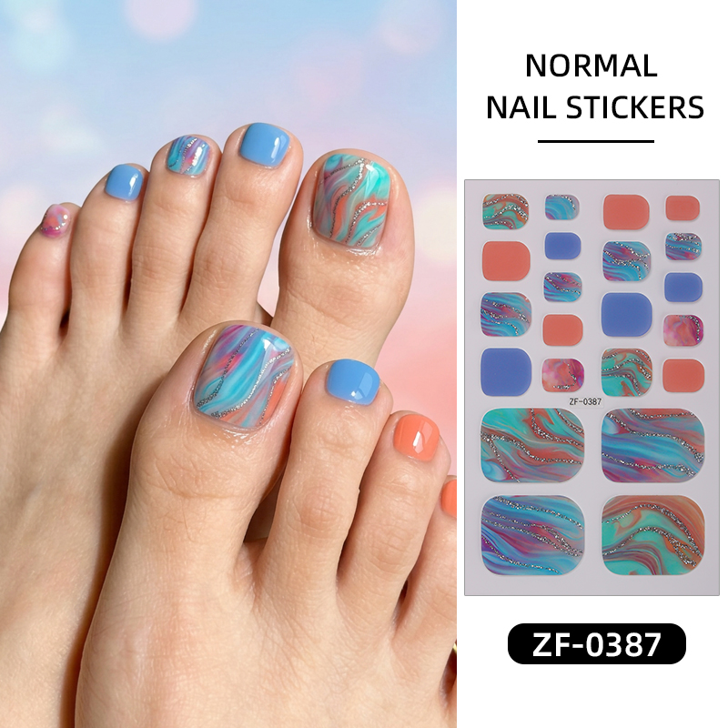 22팁 그라데이션 마블 발톱 스티커 접착식 별빛 하늘  - Nail Art Full Design 리뷰 및 가격