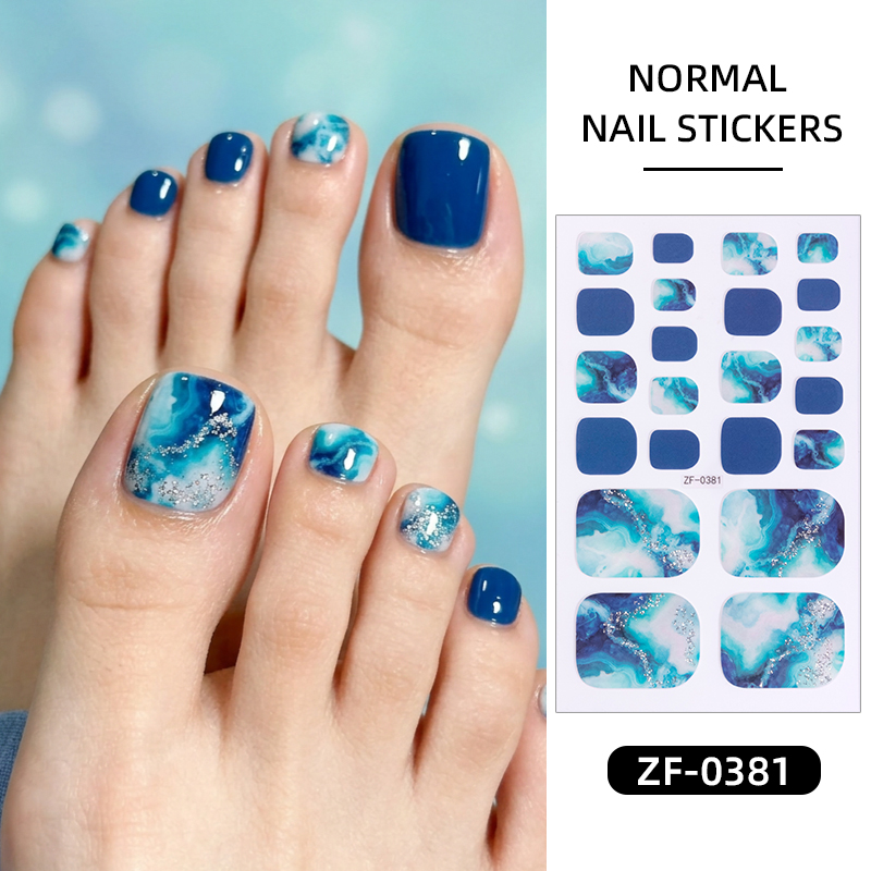 22팁 그라데이션 마블 발톱 스티커 접착식 별빛 하늘  - Nail Art Full Design 리뷰 및 가격