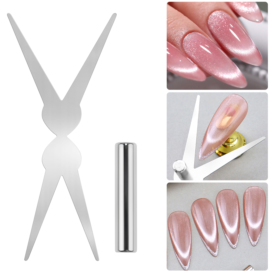 2개입 캣아이 자석 세트 양면 가위형 네일 자석 도구  - Nail Art Full Cat Eye 리뷰 및 가격