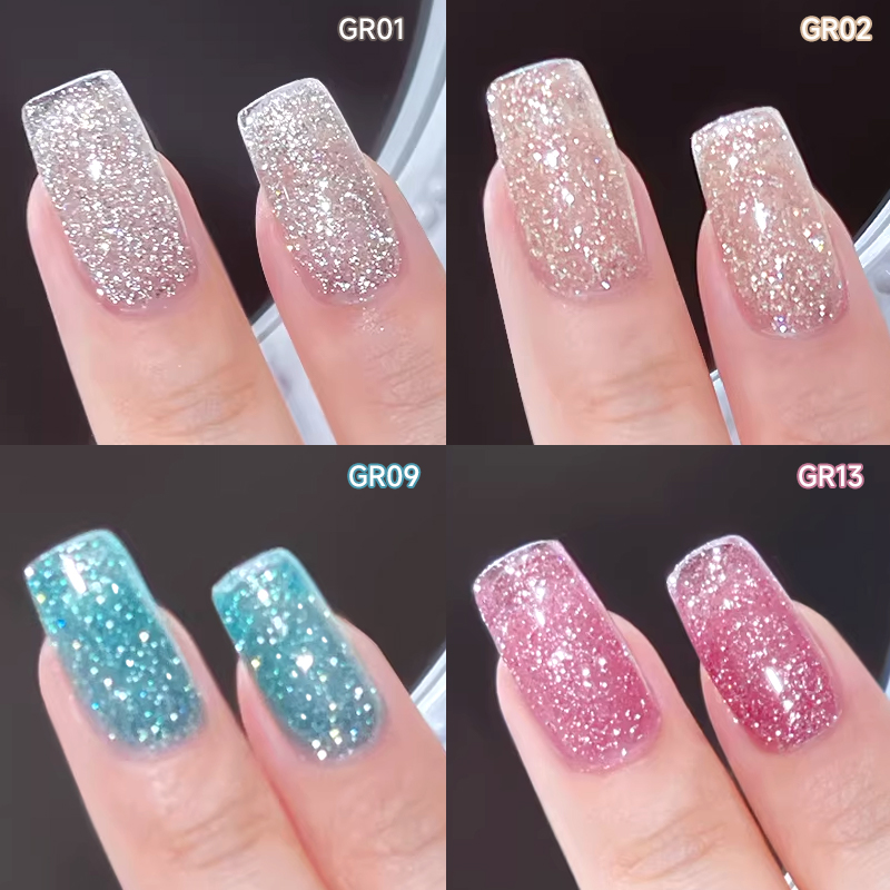 UR SUGAR 15ml 글리터 퍼플 네일 젤 폴리쉬  - Nail Art Violet 리뷰 및 가격