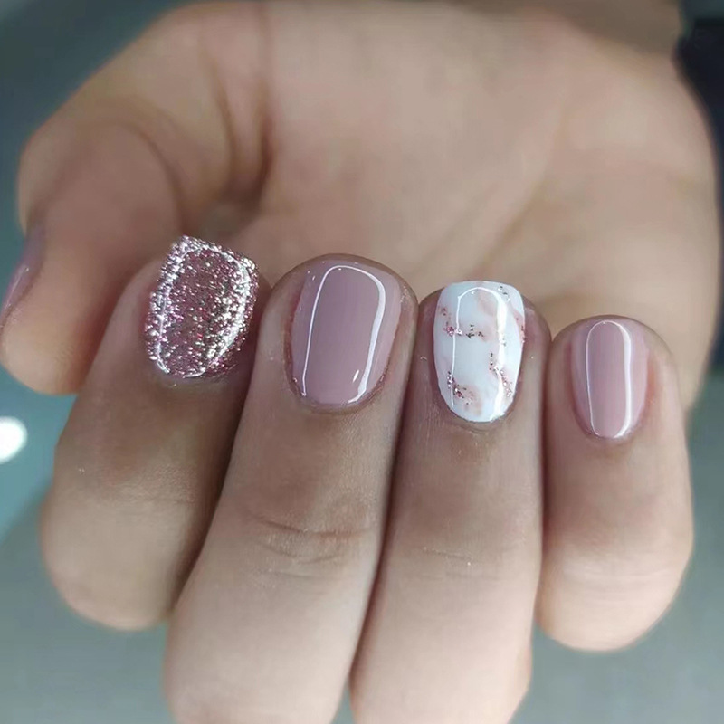 24Pcs 재사용 가능한 가짜 손톱 녹색 잎 디자인으로 - Nail Art Full Design 리뷰 및 가격