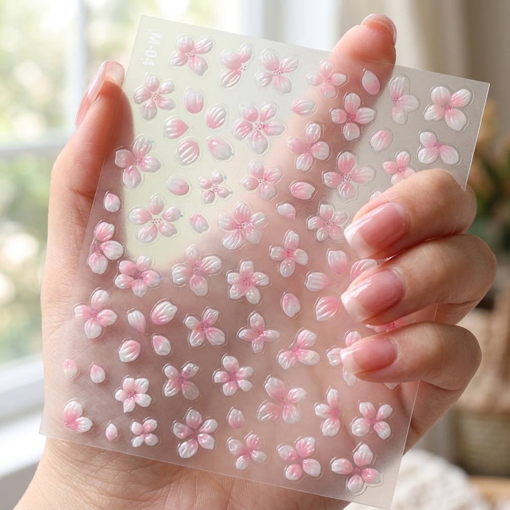 1Pc 양각 그라데이션 옴브레 디자인 네일 아트 스티커 - Nail Art Ombre Pink 리뷰 및 가격