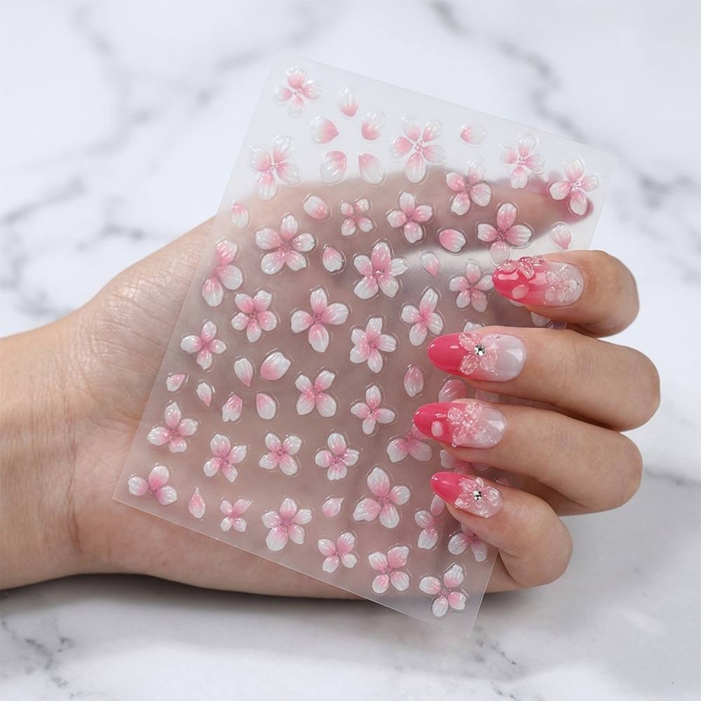 1Pc 양각 그라데이션 옴브레 디자인 네일 아트 스티커 - Nail Art Ombre Pink 리뷰 및 가격
