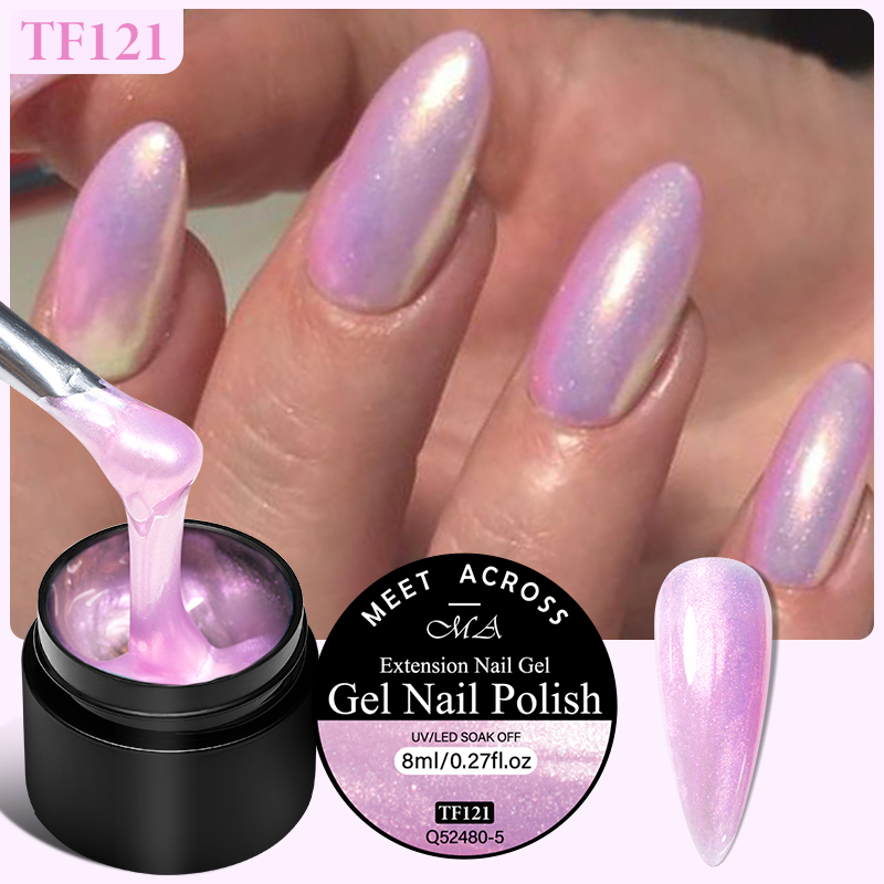 MEET ACROSS 8ml 오로라 익스텐션 젤 매니큐 - Nail Art Violet 리뷰 및 가격