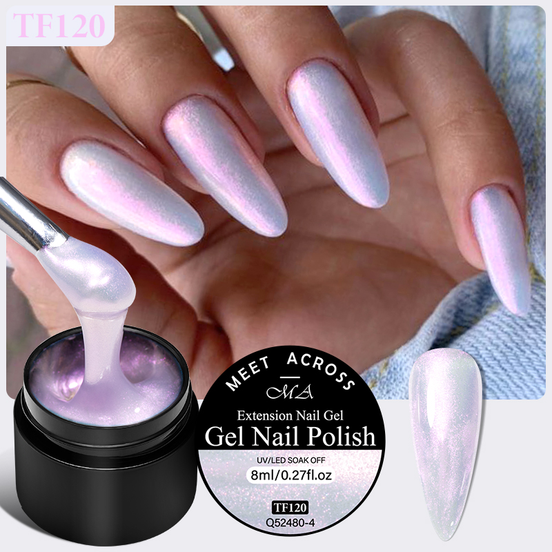 MEET ACROSS 8ml 오로라 익스텐션 젤 매니큐 - Nail Art Violet 리뷰 및 가격