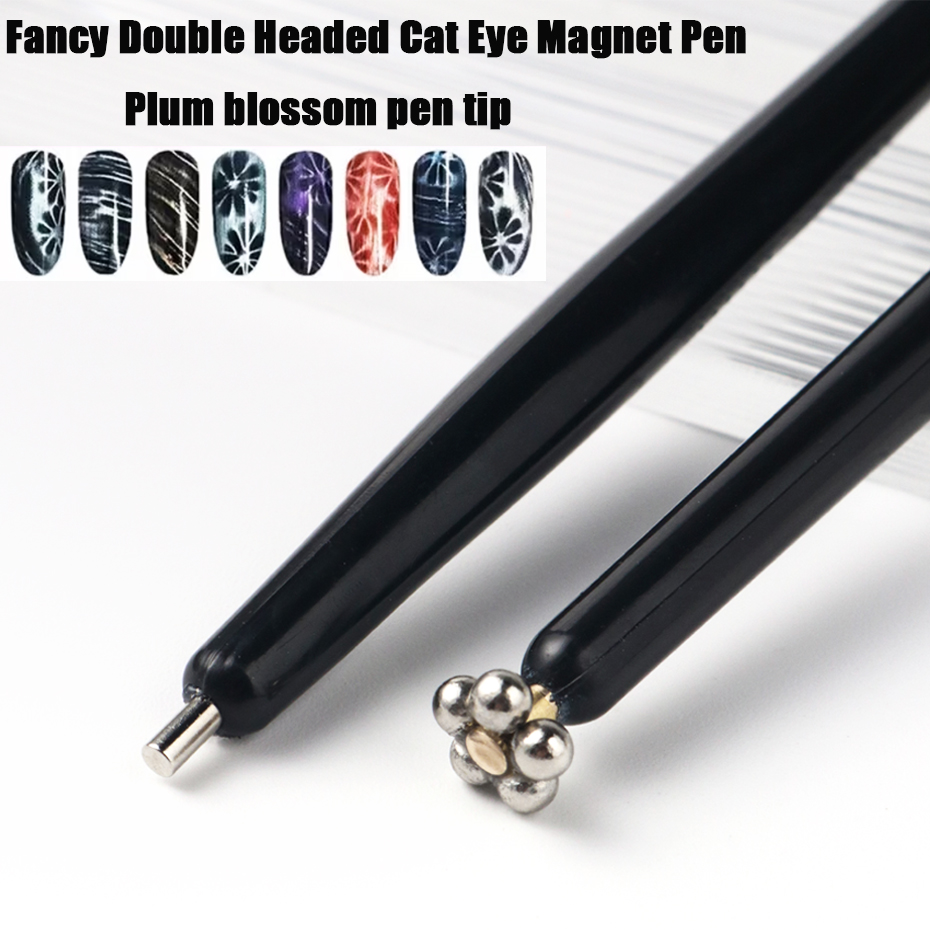 1/2개입 고급 더블 헤드 캣 아이 자석 펜 네일 아트 - Nail Art Full Cat Eye 리뷰 및 가격
