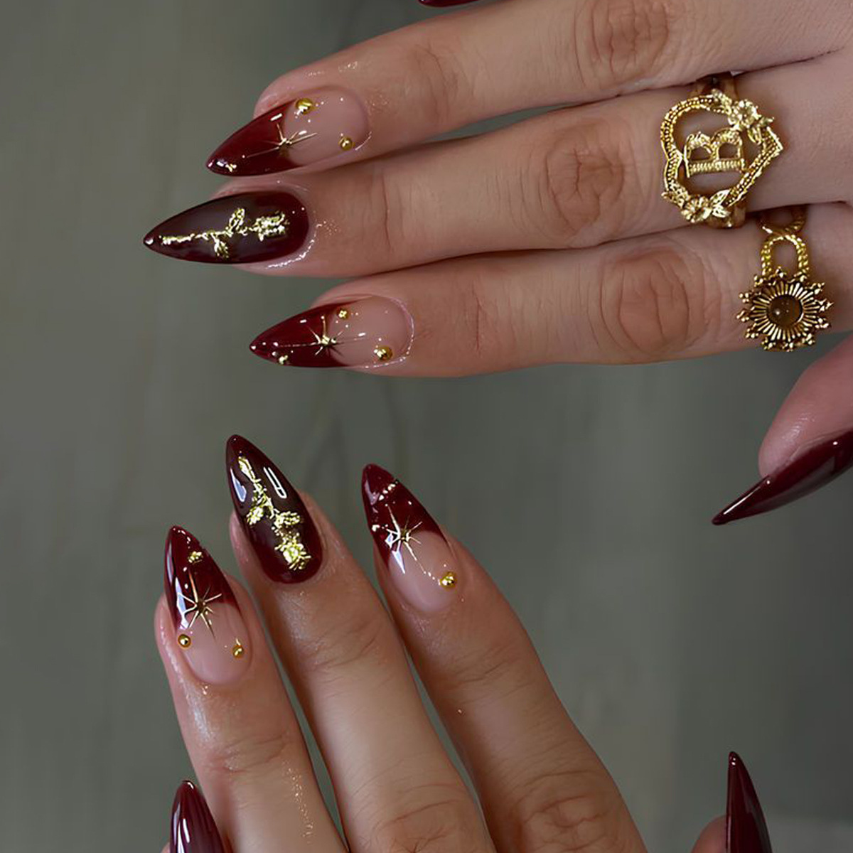 24개 꽃무늬 롱 아몬드 프레스온 네일 세트 재사용 가 - Nail Art Full Design 리뷰 및 가격