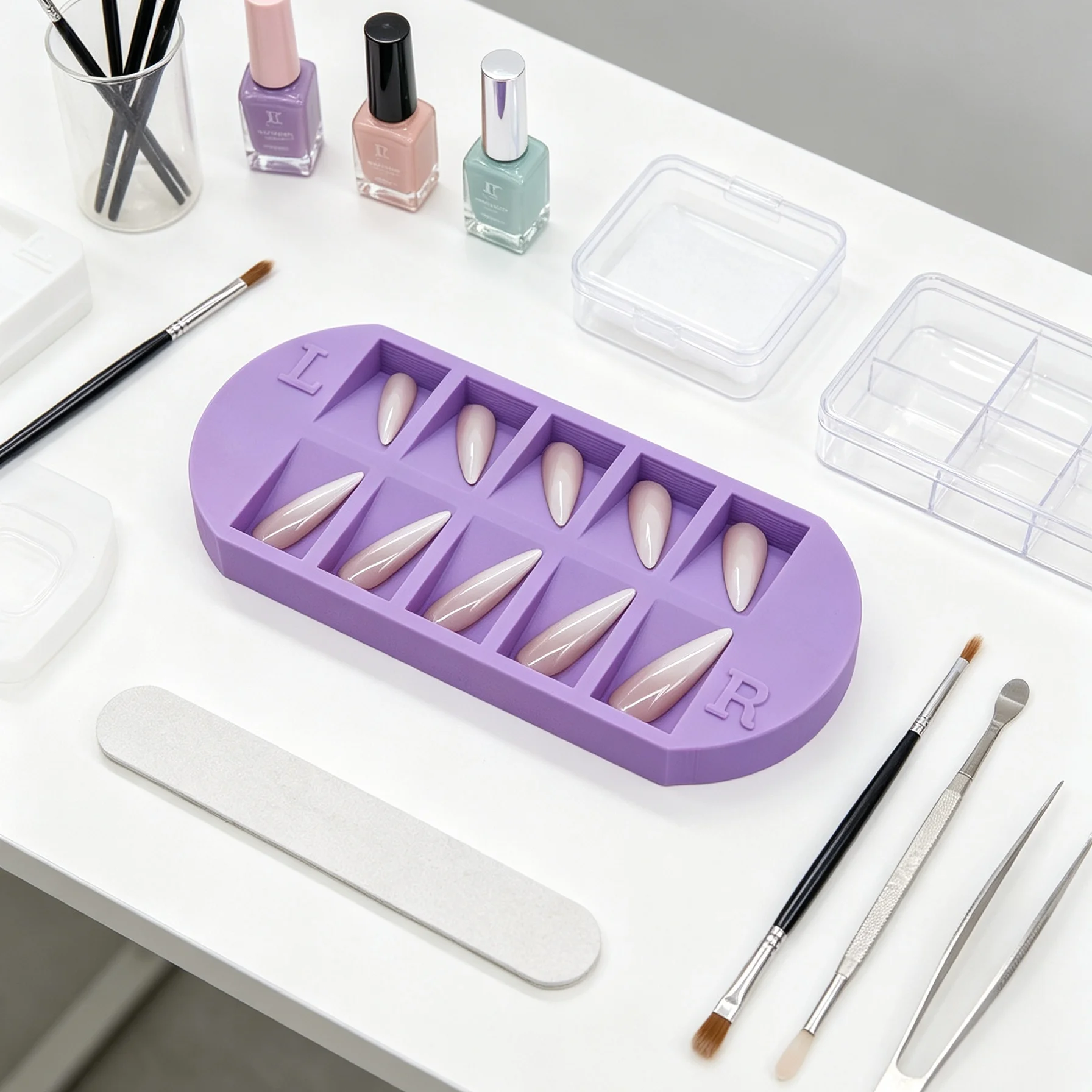 8칸 네일 팁 보관 트레이 (좌/우 표시) 가짜 네일  - Nail Art Sch 리뷰 및 가격