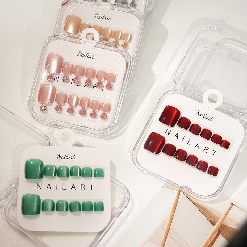 10개입/박스 프랑스산 가짜 손톱 광택 캣아이 네일아트 - Nail Art Full Cat Eye 리뷰 및 가격