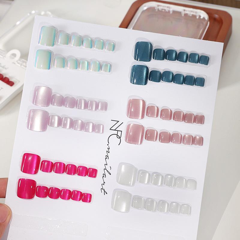 10개입/박스 프랑스산 가짜 손톱 광택 캣아이 네일아트 - Nail Art Full Cat Eye 리뷰 및 가격