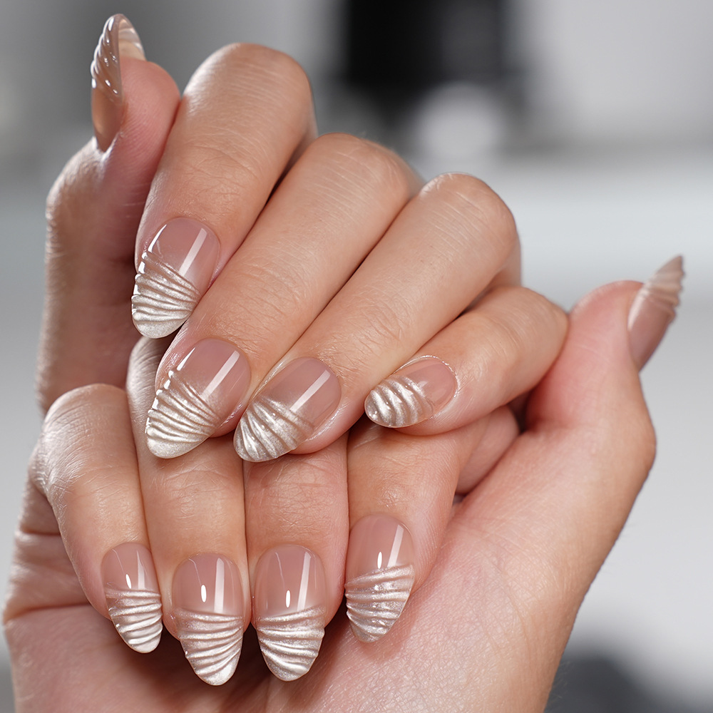 VITAGWX 64개 아몬드 프레스온 네일 2세트 32 - Nail Art Full Cat Eye 리뷰 및 가격