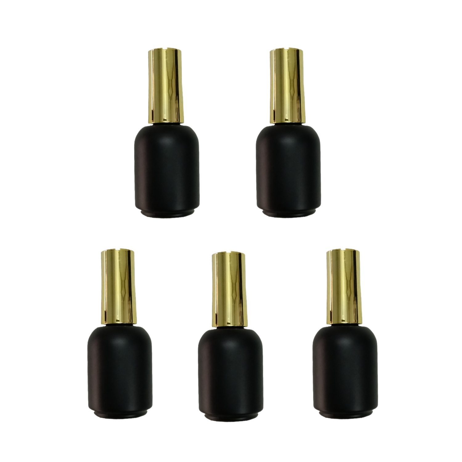 20ML 5개입 빈 검정색 유리병, 금색 뚜껑과 브러시 - Nail Art Sch 리뷰 및 가격