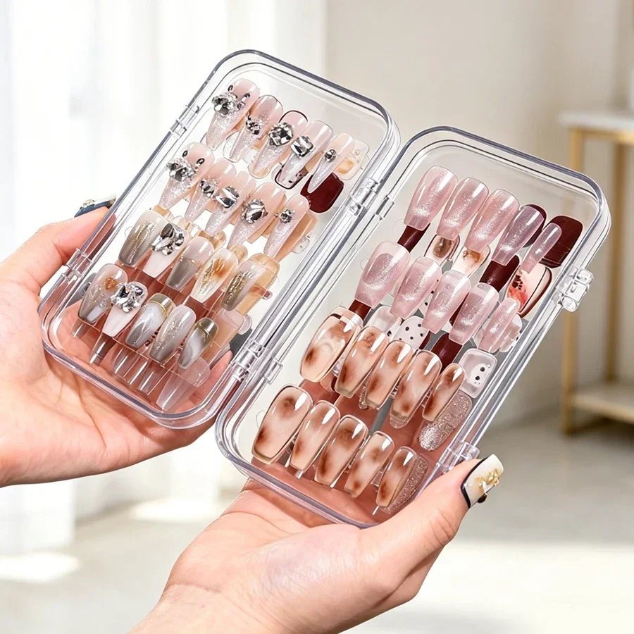 투명 접이식 프레스온 네일 보관함, 살롱 및 DIY 네 - Nail Art Sch 리뷰 및 가격