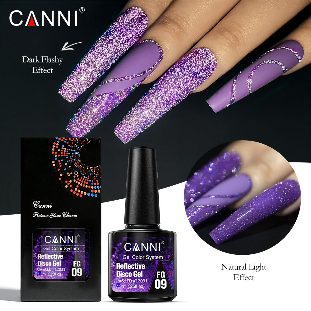 Canni 반사 젤 밝은 효과 파티 빛나는 무지개 고양 - Nail Art Rainbow 리뷰 및 가격
