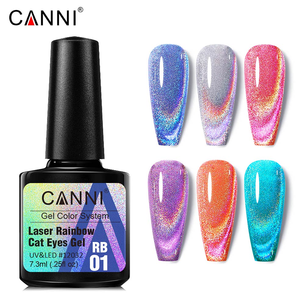 Canni 반사 젤 밝은 효과 파티 빛나는 무지개 고양 - Nail Art Rainbow 리뷰 및 가격