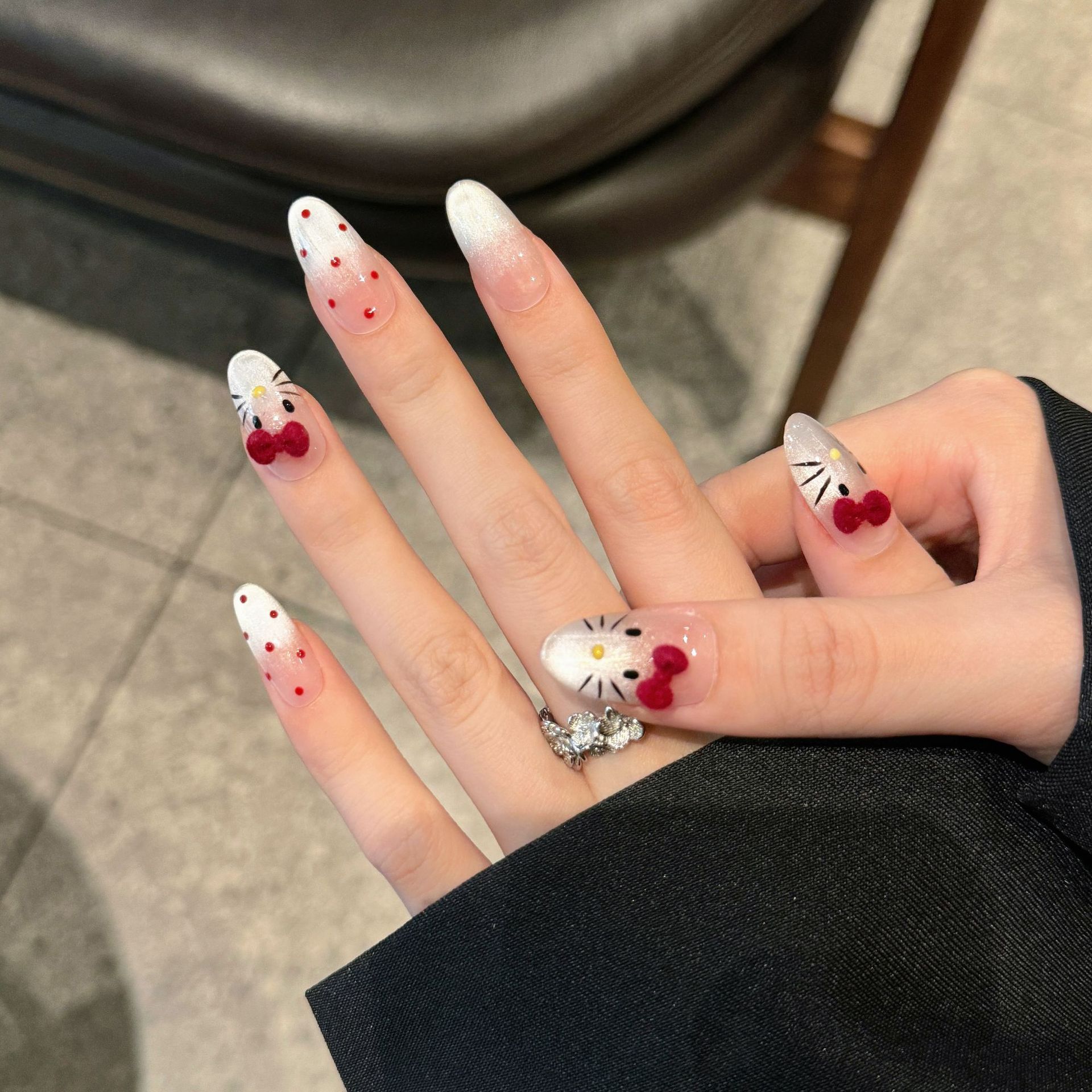 10개입 순수 수제 타원형 네일 아트, 아름다운 가짜  - Nail Art Cat Eye 리뷰 및 가격