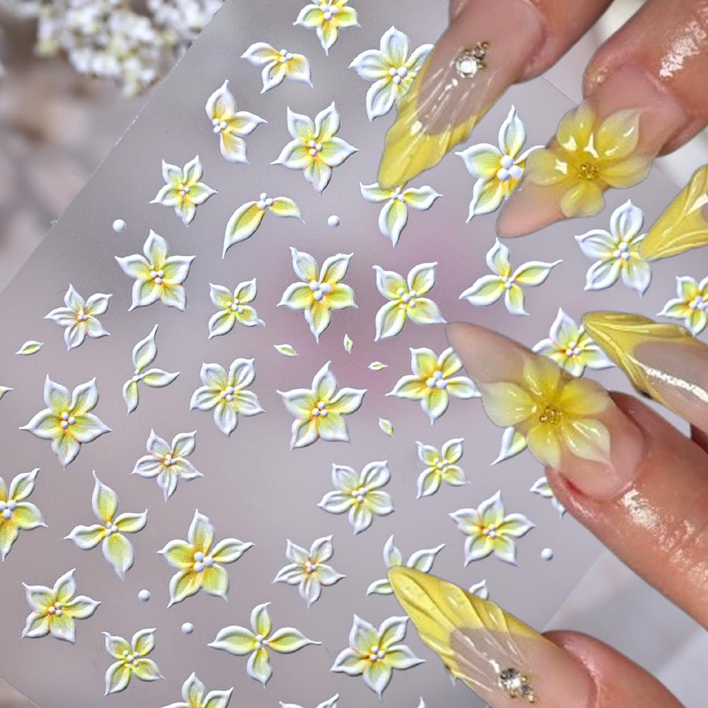 1개입 5D 엠보싱 옴브레 핑크 백합꽃 네일 스티커 5 - Nail Art Ombre Pink 리뷰 및 가격