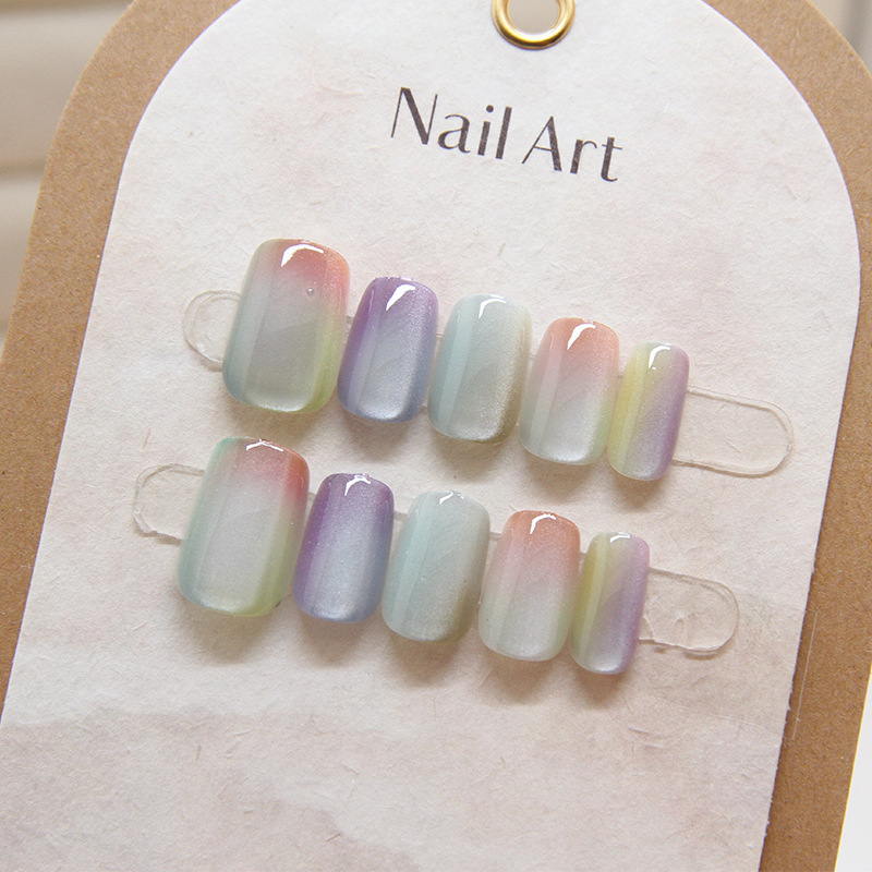 여성용 세련된 다색 고양이 눈 용수철, 분리형 네일 패 - Nail Art Cat Eye 리뷰 및 가격