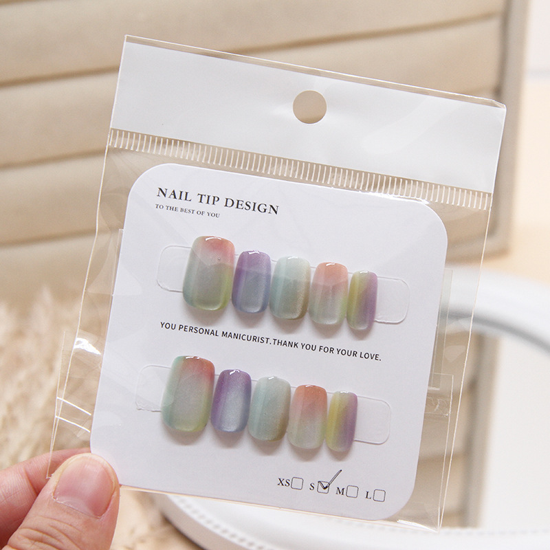 여성용 세련된 다색 고양이 눈 용수철, 분리형 네일 패 - Nail Art Cat Eye 리뷰 및 가격
