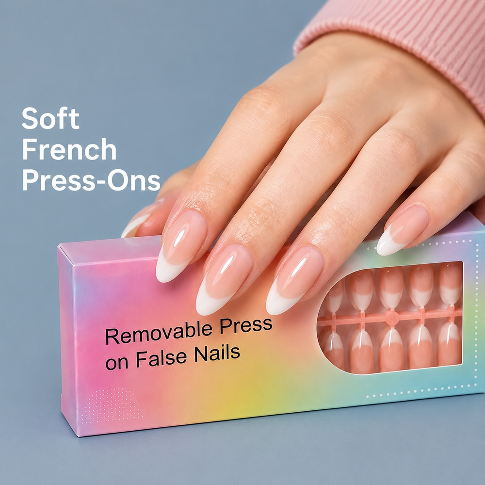 150개입 트렌디 프렌치 옴브레 아몬드 프레스온 네일  - Nail Art Ombre Pink 리뷰 및 가격