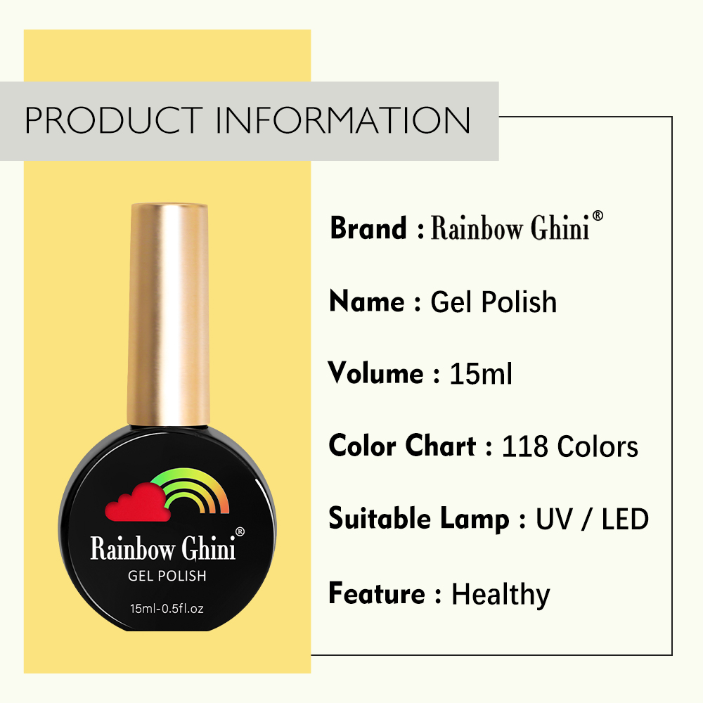 RG 15ml 헤마 프리 글리터 솔리드 UV LED 젤 - Nail Art Rainbow 리뷰 및 가격