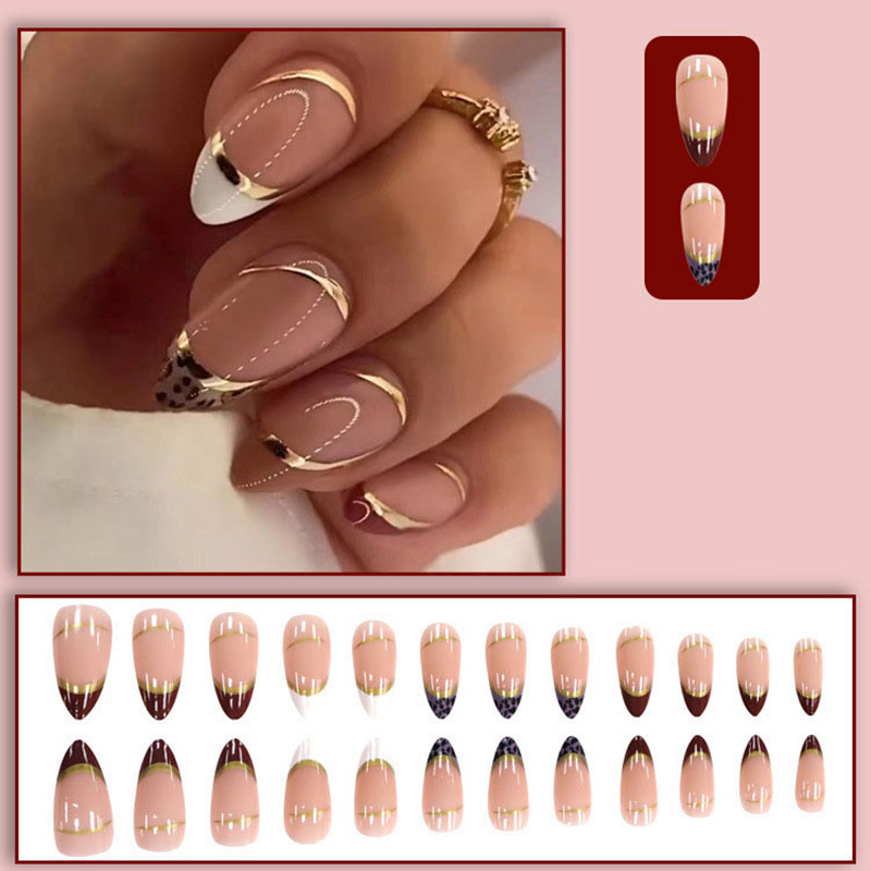 여성용 중간 사이즈 가짜 손톱, 누드 아몬드 네일 아트 - Nail Art Full Design 리뷰 및 가격
