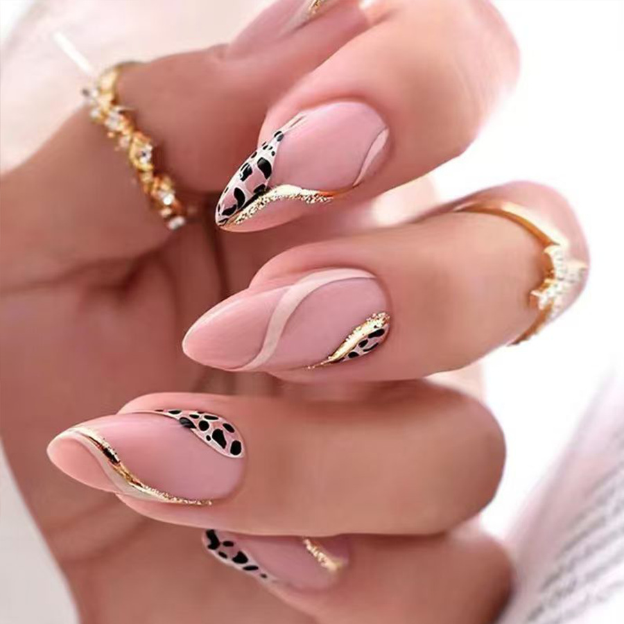 여성용 중간 사이즈 가짜 손톱, 누드 아몬드 네일 아트 - Nail Art Full Design 리뷰 및 가격